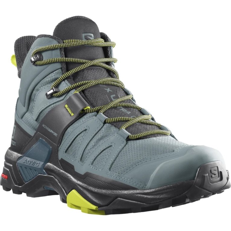 Turquoise Salomon X Ultra 4 Mid GTX Men's Hiking Boots | PH 08461X